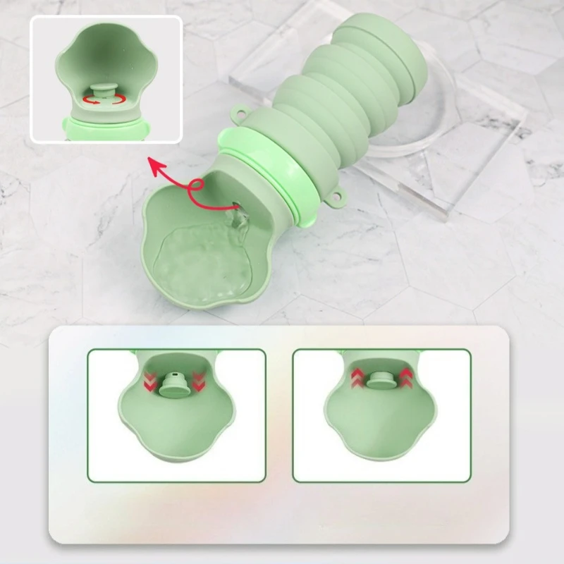 Pet Foldable Water Bottle Portable Dog Cat Silicone Bottle Outdoor - Image 4
