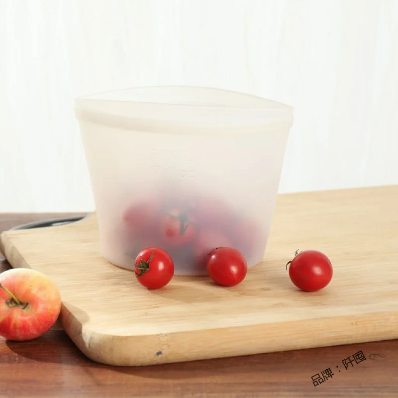 500ml/1000ml/1500ml Reusable Silicone Food Grade Storage Bag Lunch - Image 3