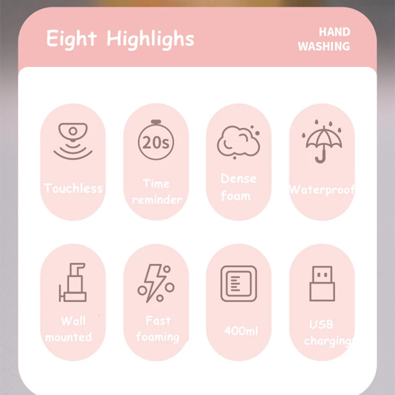 New Automatic Soap Dispenser Cute Pet Contact Free Hand Sanitizer USB - Image 2